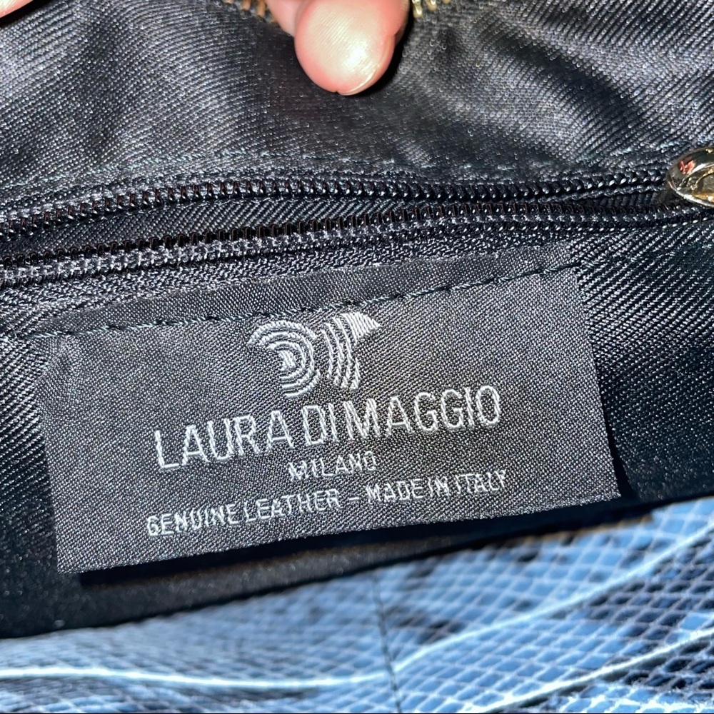 Laura Dimaggio Bags Python Pattern Clutch Wristle… - image 3